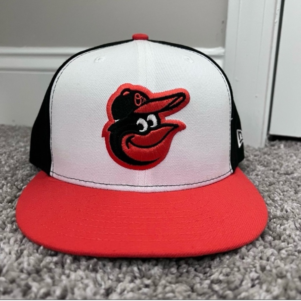 New Era 5950 Baltimore Orioles on field baseball cap.